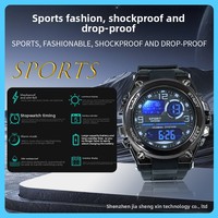 Jam Tangan Elektronik Plastik Dial Besar Terlaris 2026 untuk Remaja Pelajar, Jam Tangan Digital Sporty Modis Bercahaya