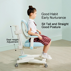 Chaise d'étude ergonomique à double dossier pour enfants avec support lombaire et hauteur réglable pour chambre de garçons et filles et bureau à <span class=keywords><strong>domicile</strong></span> - Product Image 2
