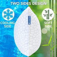 Almohadas de gel ajustables de espuma viscoelástica triturada fresca con cubierta extraíble lavable