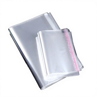Sacs en polyéthylène transparents autocollants, tailles assorties, sacs en plastique transparents à fermeture adhésive, emballage refermable avec bande adhésive