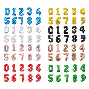 Produits tendance <span class=keywords><strong>2023</strong></span> nouveautés décorations de fête d'anniversaire de mariage états-unis mince Mylar hélium grand 32 pouces numéro feuille ballon - Product Image 1