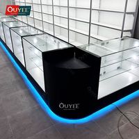 Dépanneur Comptoir de magasin moderne Présentoir design Armoires en verre Vitrine pour cigarettes Étagères pour magasin de fumée