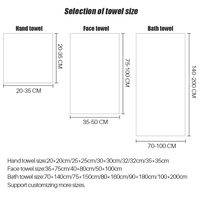 Customised High Quality Hotel Bathroom Towels 35X75cm 70X140cm 100% Cotton Jacquard Hotel Bath Towels & Tub Mats