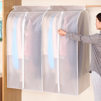 Sacs de rangement en PEVA anti-humidité pour manteaux, chapeaux et vêtements, housse anti-poussière suspendue, organisateur multifonction détachable