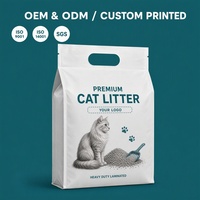 Sacs à litière pour chat imprimés sur mesure, pochettes laminées robustes, sacs d'emballage pour litière pour animaux de compagnie, vente en gros