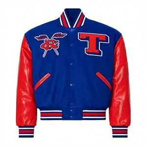Chaqueta Varsity Personalizada con Mangas de Cuero, Parches de Chenilla y Bordados – Chaqueta Bomber de Marca Privada OEM - Product Image 1