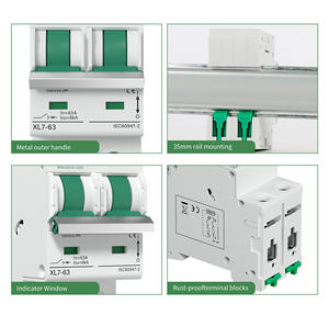 TUV IEC CE XL7 6KA 250 В 500 В 600 В 800 В 1000 В 1P 2P 3P 4P 10A 16A 20A 25A 32A 40A 50A 63A солнечный PV DC MCB мини-выключатель - Product Image 2