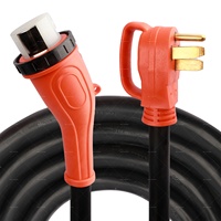Kabel Generator Linsheng NEMA 14-50P ke SS2-50R dengan Konektor Twist Lock 30 Kaki 125/250V 50 Amp untuk Kotak Inlet Daya 50A ke Rumah
