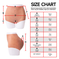 Fesses rembourrées sans couture culotte fessier en silicone taille moyenne triangle culotte en silicone sous-vêtements doux rehausseur de hanche shaper