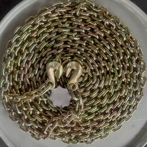 H-QUALITY G70 <strong>J</strong> <strong>Hook</strong> Tow Chain V Bridle with <strong>J</strong> <strong>Hooks</strong>,Grab <strong>Hooks</strong> for Flatbed Truck Trailer Safety Chains - Product Image 4