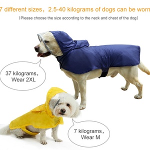 Chubasquero grande para mascotas, chaqueta impermeable de nailon para perros con patrón sólido, portátil para días de lluvia - Product Image 6