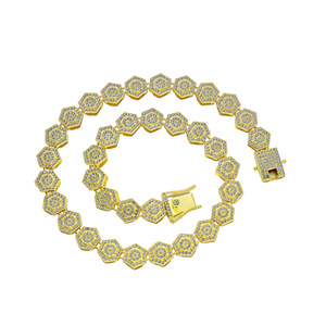 Rock Sugar Chain Geometric Hip Hop Necklace Bracelet Accessories Hollow Men's Accessories Tanjing Fashion Lijing Necklace - Product Image 1