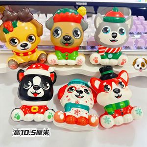 Juguetes de peluche de perro de dibujos animados navideños de 10.5 cm, juguete suave de TPE para aliviar el estrés para niños, regalo decorativo - Product Image 2