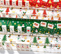 Supports de Mahjong de Noël en Acrylique de Luxe avec Poussoirs, Supports Festifs Ondulés pour Tuiles de Mahjong, Idéal pour les Cadeaux de Noël et de Fêtes
