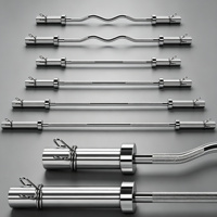Barre d'haltères droite Olympique en acier de haute qualité, portable, pour la musculation, 1,2 m, 1,5 m, 1,8 m, 2,2 m
