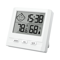 Termoigrometro in Plastica per Incubatrice di Uova, Monitor di Temperatura e Umidità Interna con Display e Sensore per Casa