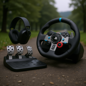 Volant et pédalier simulateur de conduite G SERIES G29 Driving Force + Casque G435 Noir 991 000539 - Product Image 3