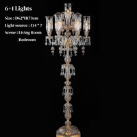 Lampe de table LED en cristal K9 de luxe moderne, lampe de bureau européenne pour villa, hôtel, hall, chambre, restaurant, décoration intérieure, éclairage de chevet