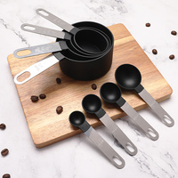 Ensemble de 8 cuillères doseuses en PP avec manche en acier inoxydable, double échelle métrique et américaine, sans BPA, outil de cuisine pour la pâtisserie, OEM ODM