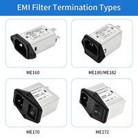 Module d'entrée d'alimentation industriel ME172 avec filtre EMI et filtre de ligne CA biphasé et interrupteur pour machines CNC et systèmes de contrôle