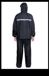 Hot Sale Adult Waterproof Reusable Oxford <strong>Raincoat</strong> Reflective Hood Logo Decorated Work Travel Outdoor Use Rainwear - Product Image 6