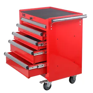 Tool Chest With Wheels Rolling 3-Tier With Wheels Capacity Heavy Duty Utility Industrial Service Cart With Locking System Drawer