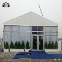 Tentes en verre imperméables en PVC pour mariages et fêtes, directement de l'usine, pour 200 personnes, tentes de réception personnalisées de grande taille