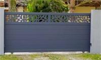 Portails de jardin automatiques en aluminium sur mesure, portail coulissant électrique pour allée, design pour villas, porte coulissante extérieure découpée au laser