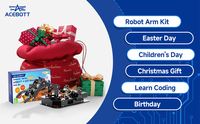 ACEBOTT Kit lengan Robot UNTUK Arduino, desain baru kontrol aplikasi Wifi pendidikan pembelajaran pintar ESP32 dapat diprogram