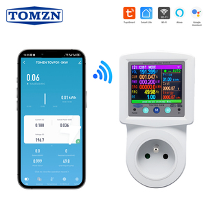 TOMZN Compteur intelligent <span class=keywords><strong>6</strong></span>-en-1 SKW France EU Socket WIFI TUYA Smartlife avec OVP, UVP, OCP, Minuteur, Fonction prépayée et Disjoncteur différentiel - Product Image 1