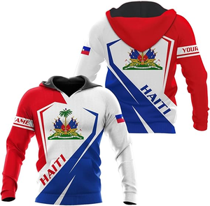 Fitspi Pays Culture Drapeau Caraïbes Mer Haïti Île Pull Hommes Femmes Survêtement Impression 3d Streetwear Harajuku Capuche En Gros - Product Image 1