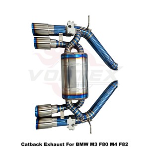 Escape Trasero de Titanio Vortex Performance de Igual Longitud para BMW M3 F80 M4 F82 2014-2018 con Válvula Electrónica Azul - Product Image 4