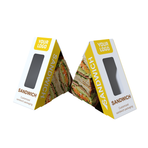 Scatole di Carta Bianca Personalizzate per Imballaggio <span class=keywords><strong>Sandwich</strong></span>, Confezioni Monouso per Pane e Dessert - Product Image 5