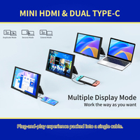 Monitor Portátil Personalizable FEELWORLD DH101 con Panel IPS de 10.1 Pulgadas, Doble USB-C, Mini HDMI, Pantalla Externa para Laptop, Suministro de Fábrica