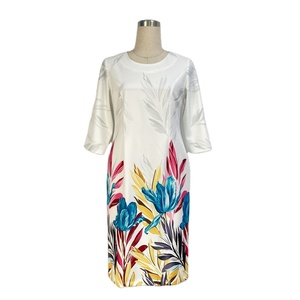 NUEVA COLECCIÓN Vestidos Formales de Gasa con Estampado Floral, Botones, Manga Larga, Corte Lápiz, para Iglesia, Largos hasta la Rodilla - Product Image 2