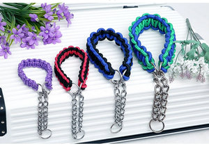Grosir tali nilon tenun tenun dikepang Martingale Paracord kerah anjing peliharaan untuk anjing - Product Image 2