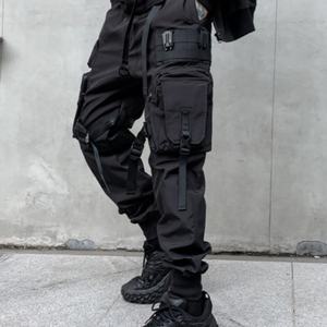 Pantalon cargo unisexe, streetwear personnalisé, vêtements techniques fonctionnels, multi-poches - Product Image 2