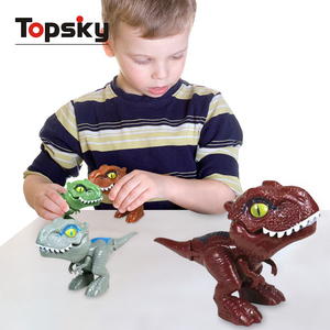 Jouet interactif en plastique amusant, dinosaure de dessin animé, simulation de morsure de doigt, articulé et mobile, pour enfants et garçons, nouveauté, jouet farfelu - Product Image 5