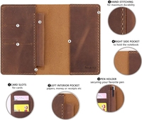 Couverture de carnet en cuir pour Notes de terrain couverture de Journal faite à la main pour Moleskine carnet de Journal couverture en cuir avec porte-stylo