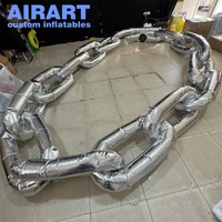 Chaîne de collier gonflable argentée pour la décoration de scène de festival de DJ |   Ballon en chaîne argentée |   Ballons en chaîne argentée