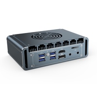 Routeur pare-feu In-tel N150 de 12e génération en aluminium avec ventilateur 4x I226 2.5G LAN N6210 N5105 J6412 PfSense PVE Mini PC pare-feu informatique