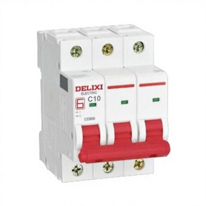 Disjoncteur miniature MT-Delixi CDB6i, 3P 10A courbe C, capacité de coupure 6kA, 400V AC, rail DIN, CDB6I3C10 - Product Image 2