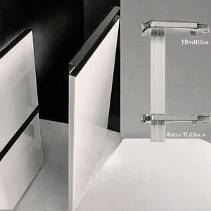 Charnières de meuble modernes en acier à ouverture à 180 degrés avec système de fermeture amortie, coulissantes latérales, dissimulées, verticales, pour <span class=keywords><strong>placard</strong></span> 3mm - Product Image 3