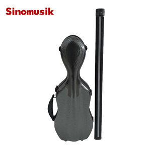 Estuche Rígido para Violonchelo de Fibra de Vidrio de Color de la Marca Sinomusik con Diseño de Arco <span class=keywords><strong>y</strong></span> Bonito Terciopelo, Tamaño 4/4-1/2, Hecho en China, Logotipo Personalizado - Product Image 3