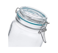 Bocaux en verre de 500 ml à 3000 ml avec couvercles à clip pour le stockage de snacks, noix, fruits secs, amandes, noix de cajou, mélange de fruits secs