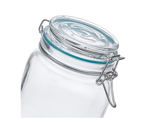 Barattoli <span class=keywords><strong>in</strong></span> <span class=keywords><strong>Vetro</strong></span> per Snack da 500ml a 3000ml con Coperchi a Clip per Noci, Frutta Secca, Mandorle, Anacardi, Mix di Frutta - Product Image 4