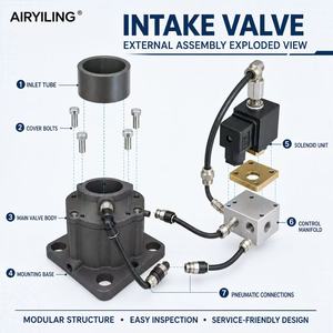 Válvula de Alivio de Aire Red Star AIV40J de Diseño Normalmente Abierto, Adecuada para las Válvulas de Admisión de Compresores de Aire de Tornillo Inyectados con Aceite de 11 kW - Product Image 4