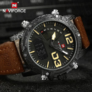 นาฬิกา NAVIFORCE 9095 ลดราคา นาฬิกาข้อมือแฟชั่นผู้ชาย นาฬิกาธุรกิจผู้ชาย นาฬิกาแสดงวันที่ แบรนด์ดัง สายหนัง สปอร์ต นาฬิกาควอตซ์ญี่ปุ่นสำหรับผู้ชาย - Product Image 4