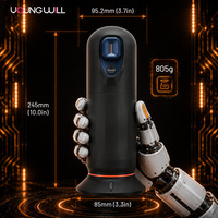 Godet de masturbation chauffant télescopique en silicone réaliste, rechargeable par USB, rotatif, 7 fréquences, automatique, pour hommes adultes, OEM ODM