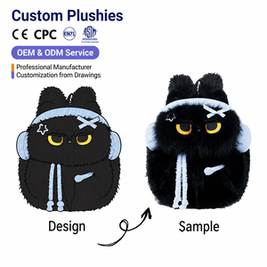 Sac à dos unisexe personnalisé OEM/ODM en peluche douce de mouton avec rembourrage en coton PP et doublure en maille - Jouet en peluche animal en peluche pour anniversaire - Product Image 3